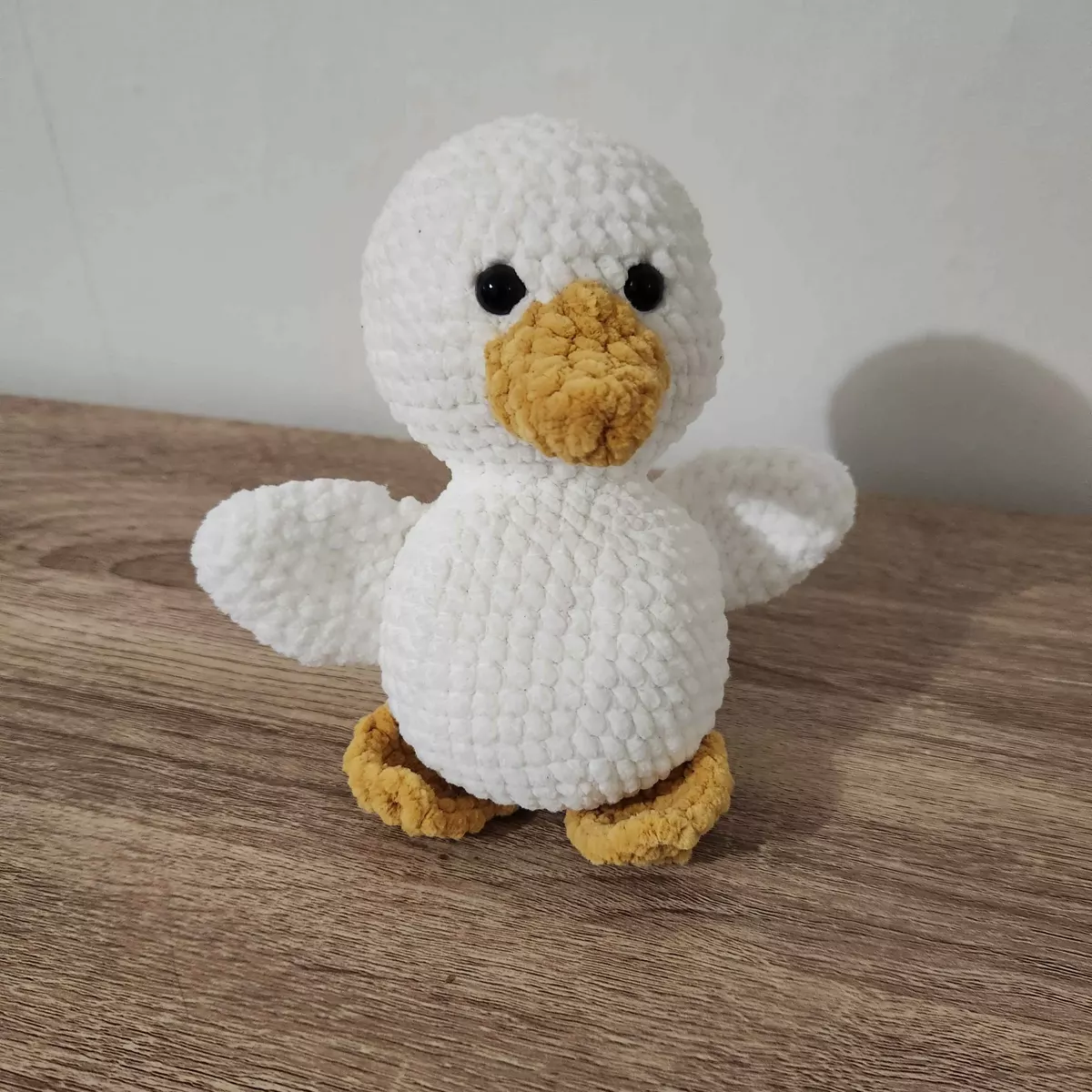 Canards - Canard en crochet - peluche artisanale, vue de face