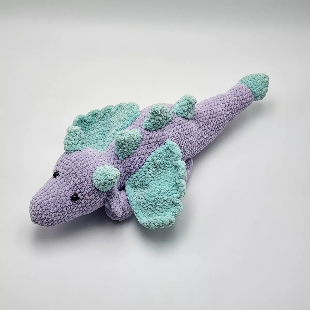 Dragons - Dragon en crochet - peluche artisanale, vue de face
