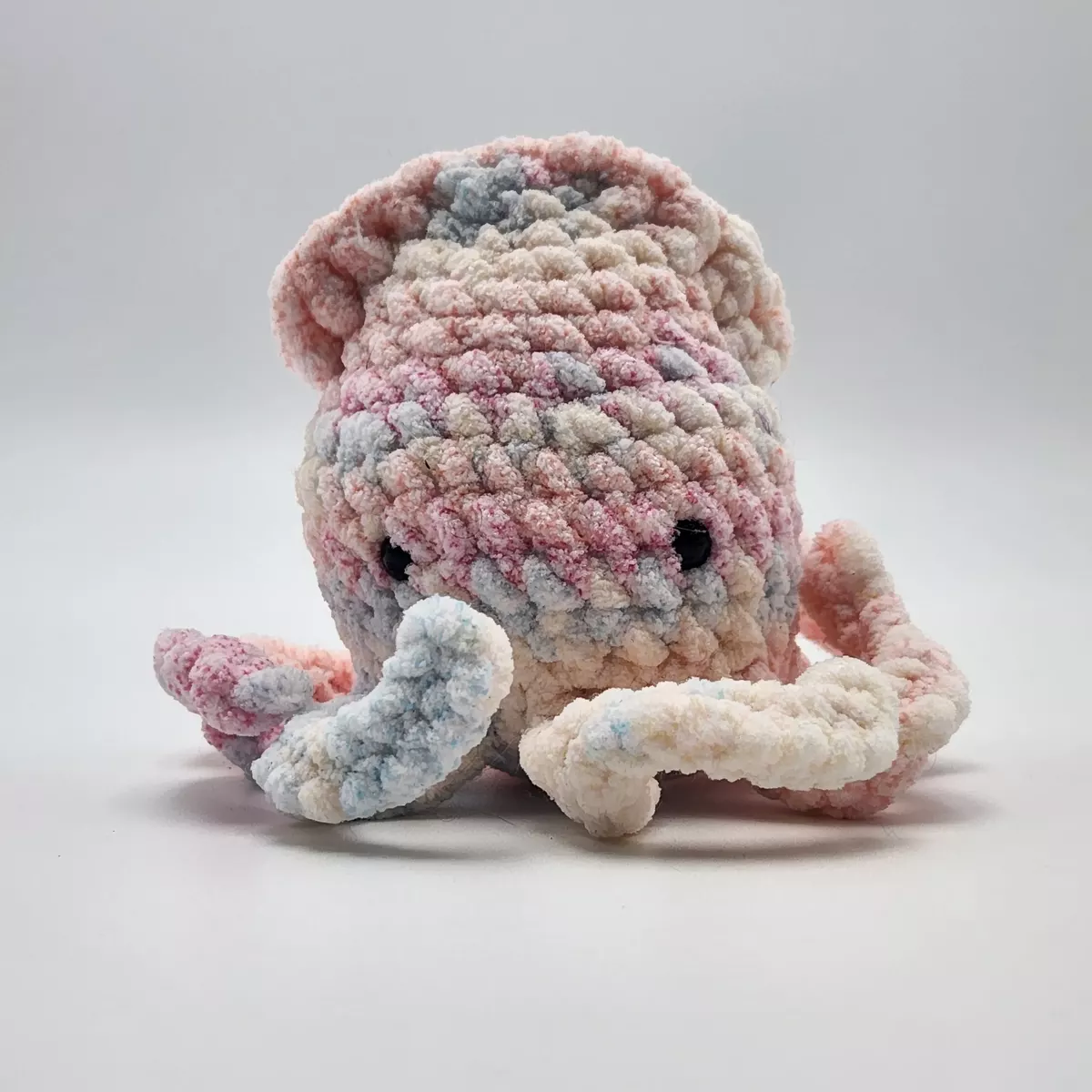 Gros calamar - Grand calamar en crochet fait main - peluche marine artisanale