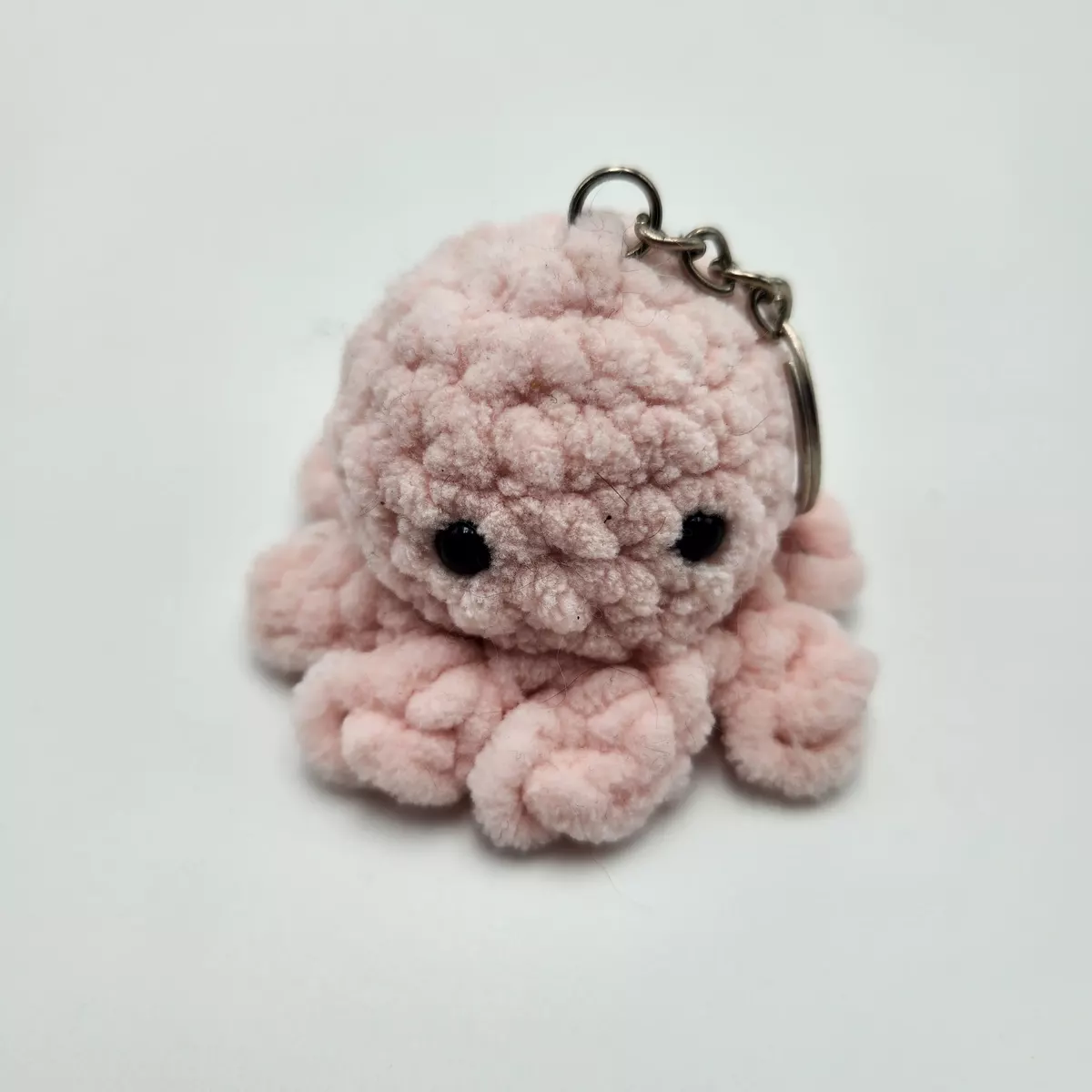 Poulpe en crochet coloris rose poudré
