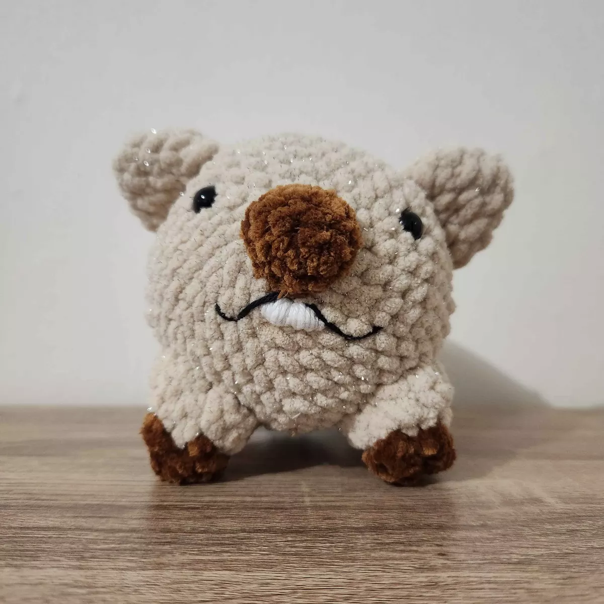 Wombats - Wombat en crochet, vue de face - création faite main