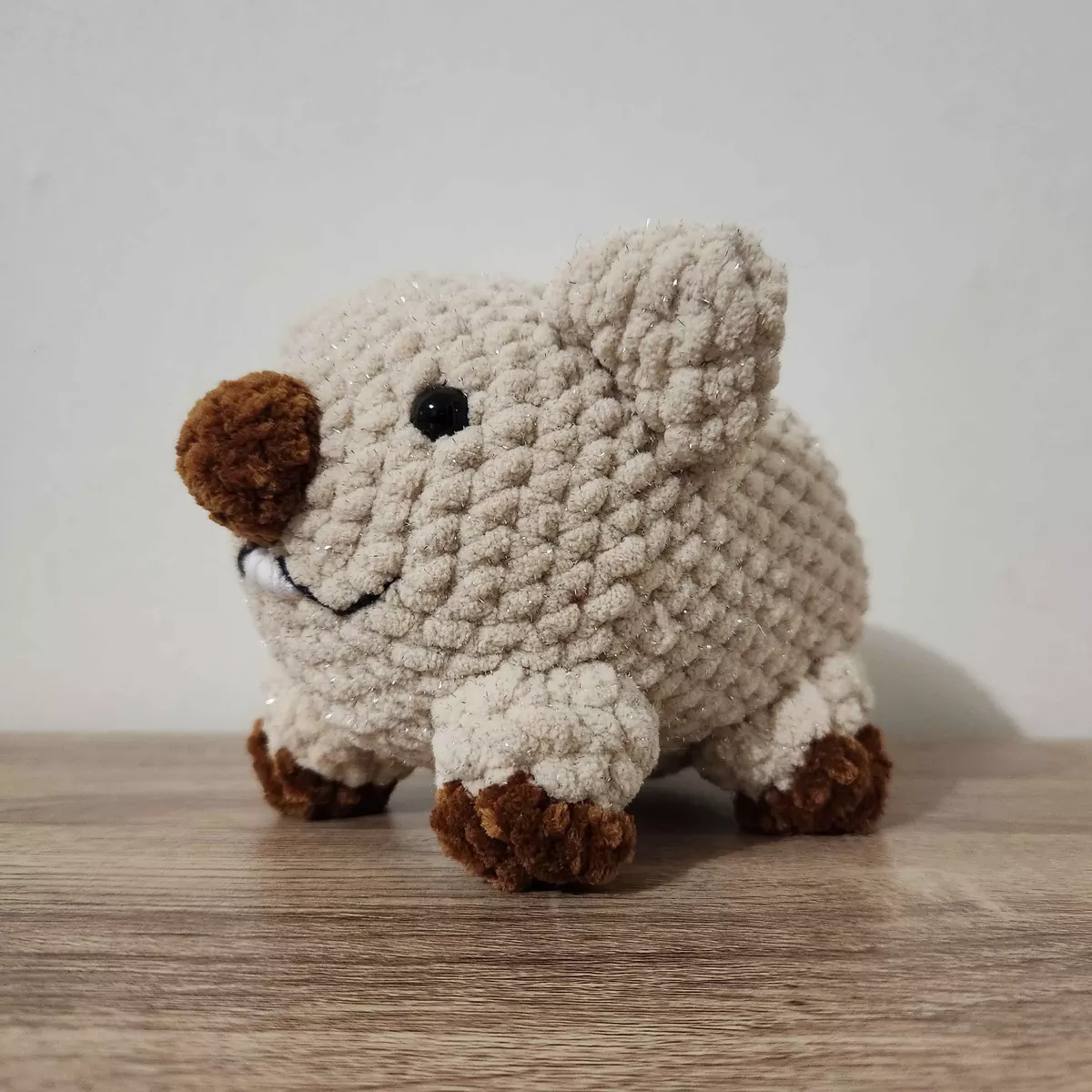Wombats - Wombat en crochet, vue latérale - création faite main